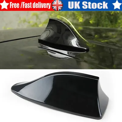 Black Shark Antenna Roof Fin Cover Car Aerial Decor Radio FM/AM Signal Booster • £8.48