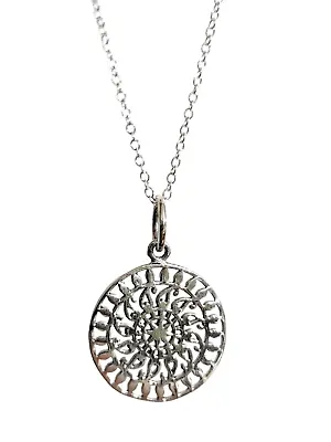 Mandala Necklace Pendant Paisley Hope 8 Star 925 Sterling Silver 18  Chain Boxed • $28.77