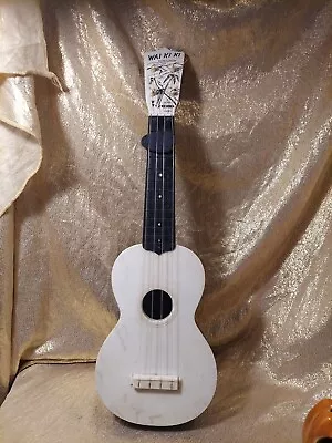 Vintage Waikiki Emenee Ukulele White Black Novelty Instrument 50s 60s Plastic • $56.25