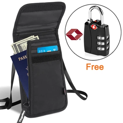 $37.99 • Buy Portable Cellphone Neck Wallet Travel Neck Pouch Passport Holder For Women Men