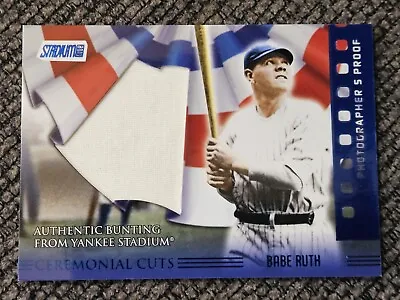 2008 Topps Stadium Club Ceremonial Cuts Blue Photographer's Proof 7/99 Babe Ruth • $59.99