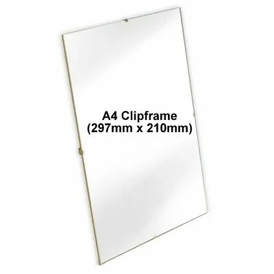 A4 Clip Frame Picture Photo Frame With Plexi Glass Front - A4 Size • £34.99