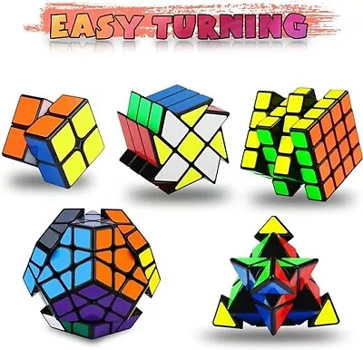 Speed Cube Set Puzzle Cube Magic Cube 2x2 3x3 4x4 Pyraminx Pyramid Megaminx Pu • $95