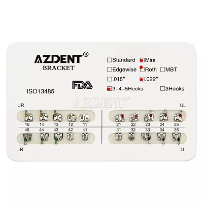 AZDENT Dental Orthodontics Brackets Braces /Supper Elastic Niti Round Arch Wires • $397.43