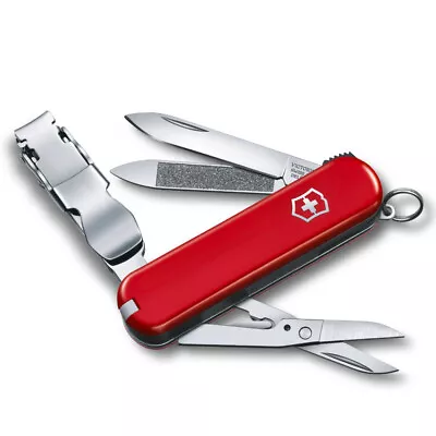 Victorinox Swiss Army Nail Clipper Nailclip - Red 8 Tools 65mm 38000 • $51.41