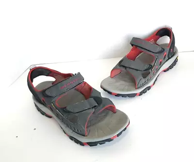 Merrell Sport Sandals Mens Size 10 Vibram Continuum Outdoor Hiking Tech Gray Red • $34.95