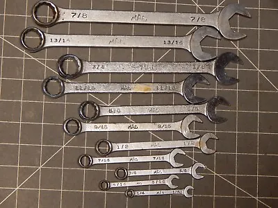 Mac Tools 11Pc SAE Combination Wrench Set 1/4  3/4  7/8  CW CW8 CW11 12Pt 6Pt • $179.99
