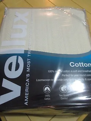$85 Vellux Chevron 100% Cotton Year Round Blanket - King Size - Ecru • $34.99