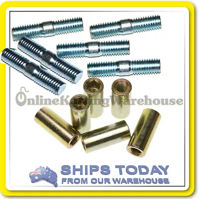 GO KART WHEEL NUTS AND STUDS SET OF 6 Tubar Wheel Nuts By Kartelli 1000's Sold • $47.95