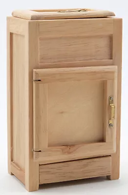 Dollhouse Miniatures 1:12 Scale Ice Box With Drip Pan Oak #CLA02686 • $26.99