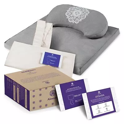Ergonomic Meditation Cushion Set - Premium Crescent-Shaped Zafu + Zabuton Med... • $104.08