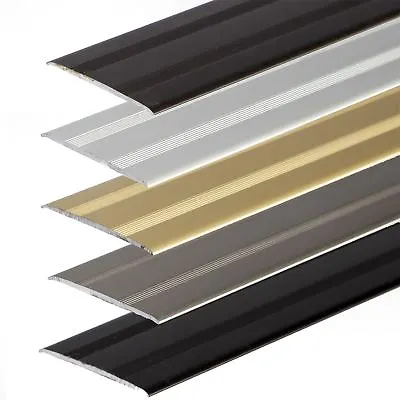 SELF-ADHESIVE ANODISED ALUMINIUM FLOOR BAR EDGE TRIM THRESHOLD PROFILE  930x35mm • £10.45