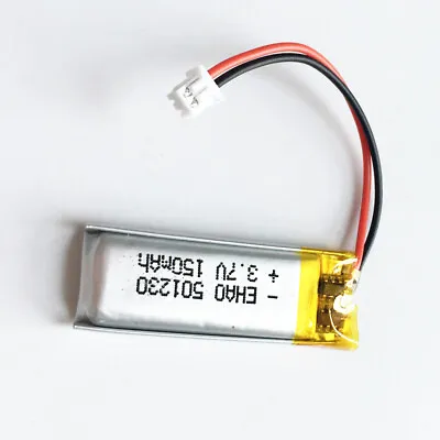 3.7V 150mAh Li-Polymer Battery With JST 1.25 Connector For Mp3 Bluetooth 501230 • £7.19