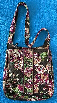 Vera Bradley English Rose Cross Body Bag Winter 2012 Retired Print EUC • $10