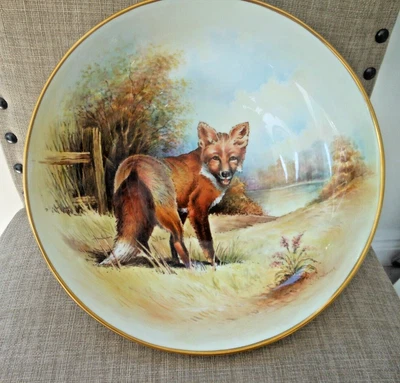 Aynsley Fine Bone China -  Large Limited Edition Hand Painted Fox Bowl - Boxed • £79
