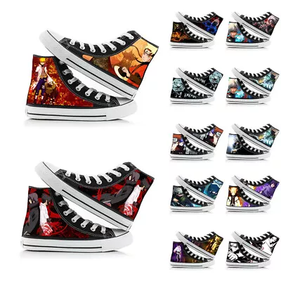 Unisex Anime Naruto Canvas Lace Up Sports Shoes Trainers Sneakers Pumps Gift • £22.78