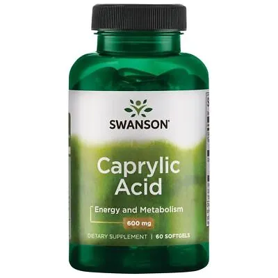 Swanson Caprylic Acid 600mg - 60 Softgels • £16.08