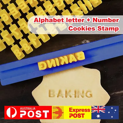 Fondant Cake Alphabet Letter Number Biscuit Cookie Stamp Embosser Mold Cutter Au • $4.89