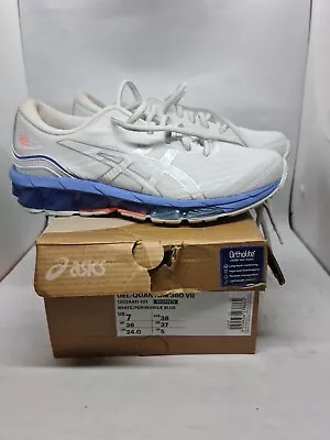 ASICS GEL-Quantum 360 VII White/Periwinkle Blue Running Shoes Womens US 7 UK 5  • $143.96