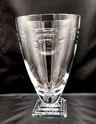 Vintage Waterford Crystal Metropolitan 12” Footed  Vase Discontinued • $110