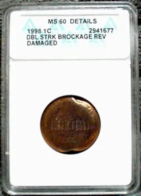 $250 • Buy Scarce 1998 Lincoln Cent Double Struck Brockage  Reverse