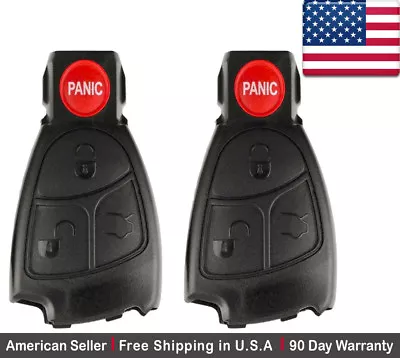 2 New Replacement Remote Key Fob Button Pad For Mercedes Benz IYZ3312 Shell Only • $21.95