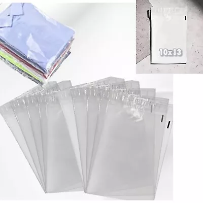 10x13 Poly Bags Self Sealing Clear Poly Mailers Package Plastic T-shirt Bag 25ct • $7.49