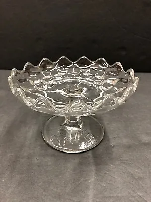 Vintage Antique Fostoria Glass Tazza Candy Dish Bowl Centerpiece • $14