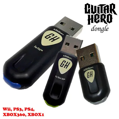 Guitar Hero Live USB Dongle Replacement Wireless Adaptor Xbox Wii PS3 PS4 • £6.49