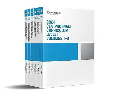 £163.97 • Buy 2024 CFA Program Curriculum Level I Box Set - 9781953337672