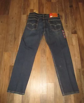 LEVI'S 505  NWT  Mens SZ 36 X 32 Dark Acid Wash STRAIGHT Denim Jeans • $29.99