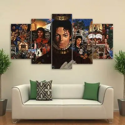 Michael Jackson Framed 5 Piece Canvas Wall Art Painting Wallpaper Poster Picture • $189