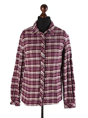 Women's Jack Wolfskin Flannels Checked Long Sleeve Shirt Size L • £15.59