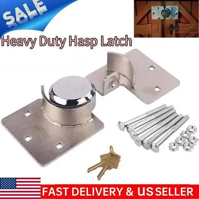 Van Lock Garage Shed Door HEAVY DUTY SECURITY 70MM Steel Padlock & Hasp Set US • $28.99