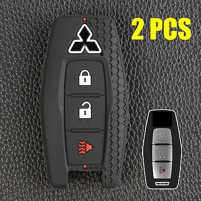 Key Fob Ring Cover Case Holder 3 ButtonsFor Mitsubishi Outlander 2022 2023 2024 • $9.49