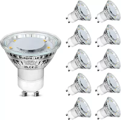 10 Lepro GU10 LED Bulbs Warm White 2700K 4W 345lm 50W Halogen Spotlight Bulbs • £9.99