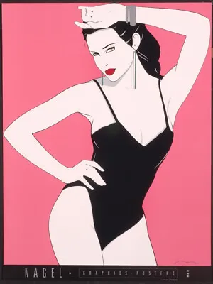 Patrick Nagel BLACK TEDDY Rare Lithograph Fine Art; Sexy Swimsuit Out Of Print • $32.99