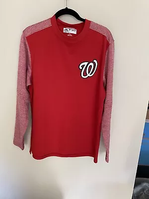 MAJESTIC WASHINGTON NATIONALS WORLD SERIES 2019 Therma Base Pullover Men M • $24