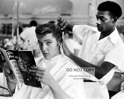 Elvis Presley Getting Haircut @ Jim’s Barber Shop In Memphis  8x10 Photo (rt472) • $8.87
