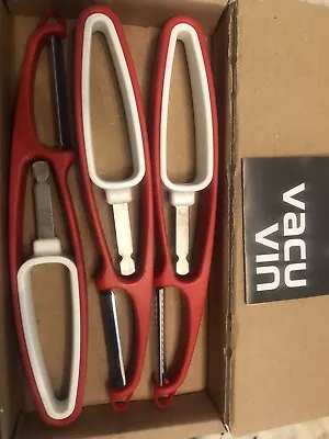 $9.95 • Buy Vacu Vin Peeler Set - Potato, Fruit, Vegetable - 3 Different Peelers & 3 Holders
