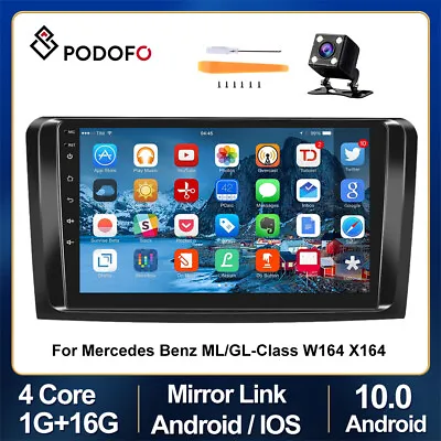 $148.11 • Buy Android 10 Car Radio For Mercedes Benz ML/GL-Class W164 X164 GPS FM BT + Camera