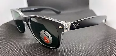 RAY BAN RB2132 605258 Black Square 55 Mm Unisex Polarized Sunglasses NEW • $159