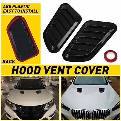 2 PCS Universal Car Air Flow Intake Scoop Hood Bonnet Decor Trim Vent Covers Kit • $12.99