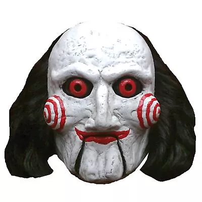 Billy Puppet SAW Deluxe Horror Adult Mens Costume Overhead Latex Mask With Wig • £66.56