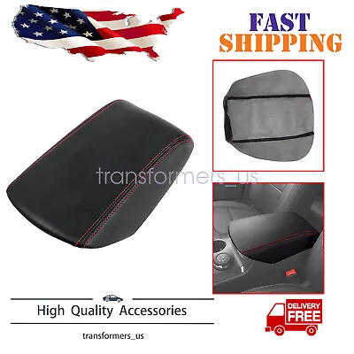 $12.15 • Buy Fits 2011-2018 Ford Explorer Leather Center Console Lid Armrest Cover Red Stitch