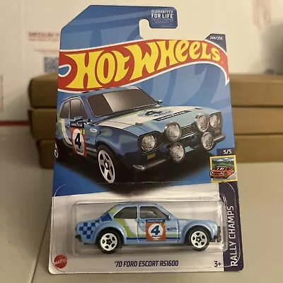 2022 Hot Wheels #244 Rally Champs '70 Ford Escort RS1600 Blue • $3.99