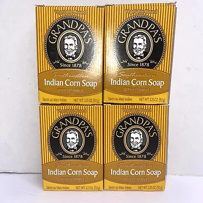 Lot Of 4 ~ Vintage GRANDPA'S BAR SOAP ~ Indian Corn Soap ~ Vegetable Based NEW • $24.80