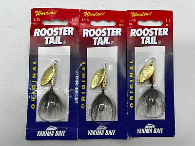 3 Lures Wordens Rooster Tail Trout Spinners 1/16oz Brown Trout • $10.95