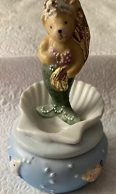 Vintage Muffy VanderBear Little Merbear Mermaid Trinket Box Club Gift 1999 🧸 • $11.95