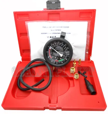 Fuel Pump & Vacuum Tester Carburetor Valve Pressure Tester Gauge Kit Car Truck • $25.99